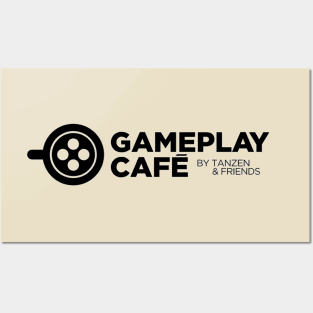 Gameplay Café Logo Black Posters and Art
